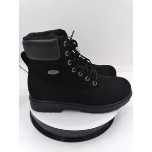 MENS FAUX SUEDE FLEECE LINED WINTER WORK BOOTS size 11